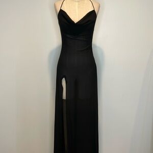 Sheer revolve dress with slit